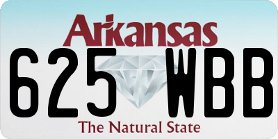 AR license plate 625WBB