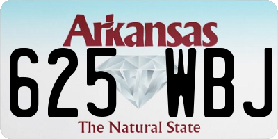 AR license plate 625WBJ