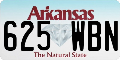 AR license plate 625WBN