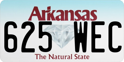 AR license plate 625WEC