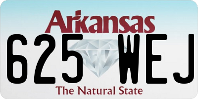 AR license plate 625WEJ