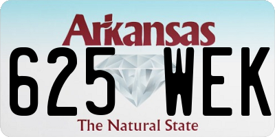 AR license plate 625WEK