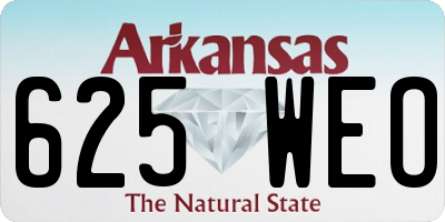 AR license plate 625WEO