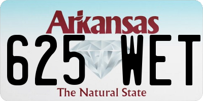 AR license plate 625WET