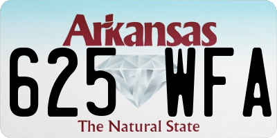 AR license plate 625WFA