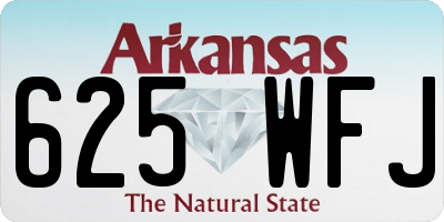 AR license plate 625WFJ