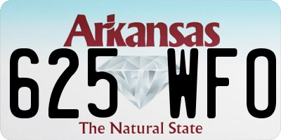 AR license plate 625WFO