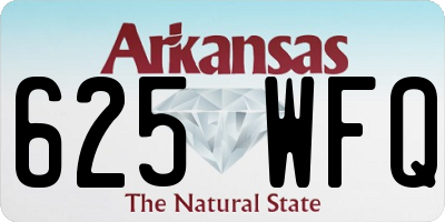 AR license plate 625WFQ
