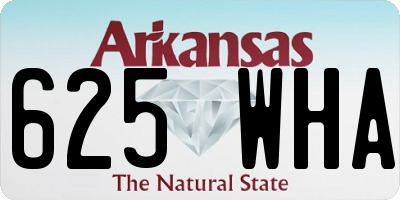 AR license plate 625WHA