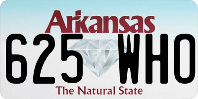 AR license plate 625WHO