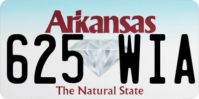 AR license plate 625WIA
