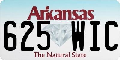 AR license plate 625WIC