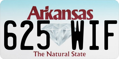 AR license plate 625WIF