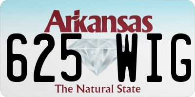 AR license plate 625WIG