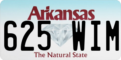 AR license plate 625WIM