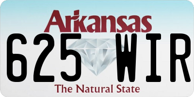 AR license plate 625WIR