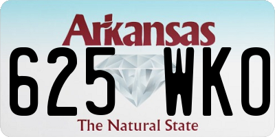 AR license plate 625WKO