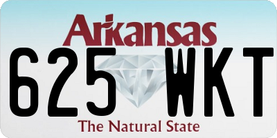 AR license plate 625WKT