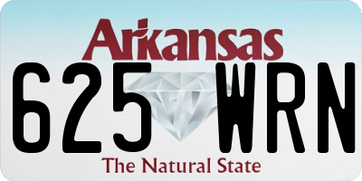 AR license plate 625WRN