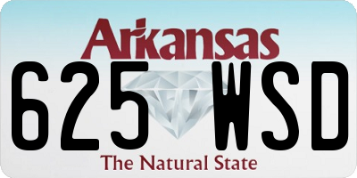 AR license plate 625WSD