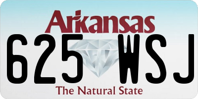 AR license plate 625WSJ