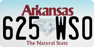 AR license plate 625WSO