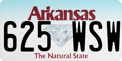 AR license plate 625WSW