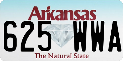 AR license plate 625WWA