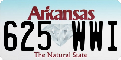 AR license plate 625WWI