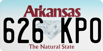 AR license plate 626KPO