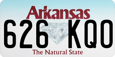 AR license plate 626KQO