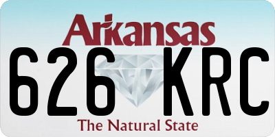 AR license plate 626KRC