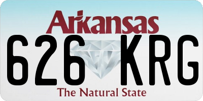 AR license plate 626KRG
