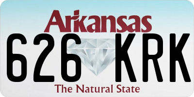 AR license plate 626KRK