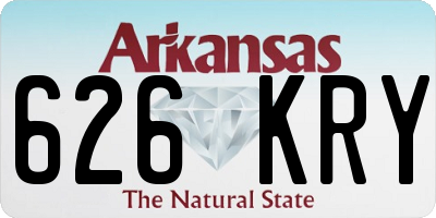 AR license plate 626KRY