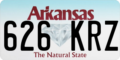 AR license plate 626KRZ