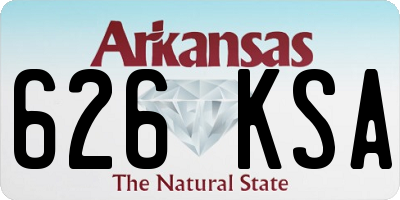 AR license plate 626KSA