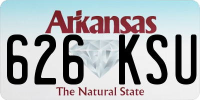 AR license plate 626KSU
