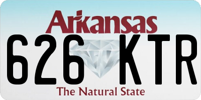 AR license plate 626KTR