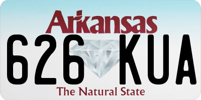 AR license plate 626KUA