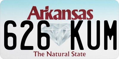 AR license plate 626KUM