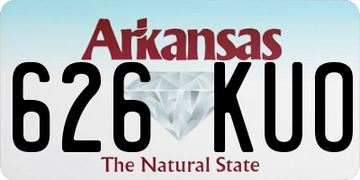 AR license plate 626KUO