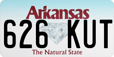AR license plate 626KUT