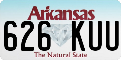 AR license plate 626KUU
