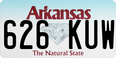 AR license plate 626KUW