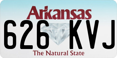 AR license plate 626KVJ