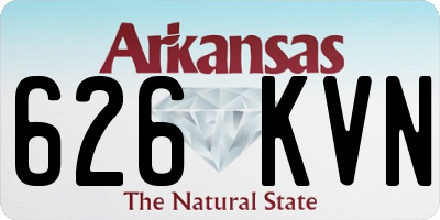 AR license plate 626KVN
