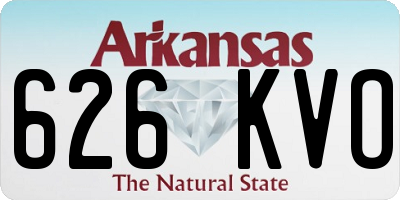 AR license plate 626KVO