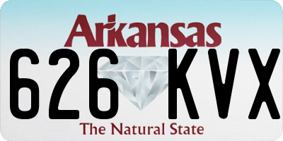 AR license plate 626KVX
