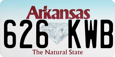 AR license plate 626KWB